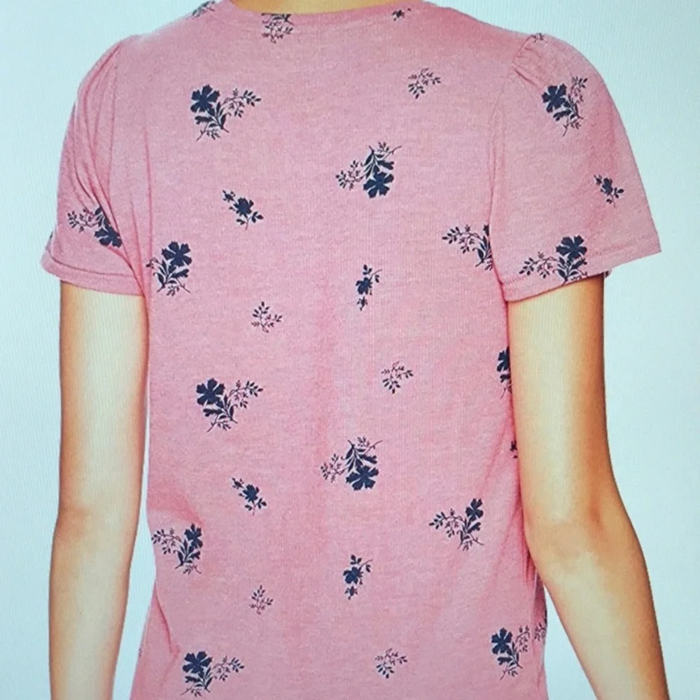 Lucky Brand Pim Puff Sleeve Floral Tee - Picture 5 of 10